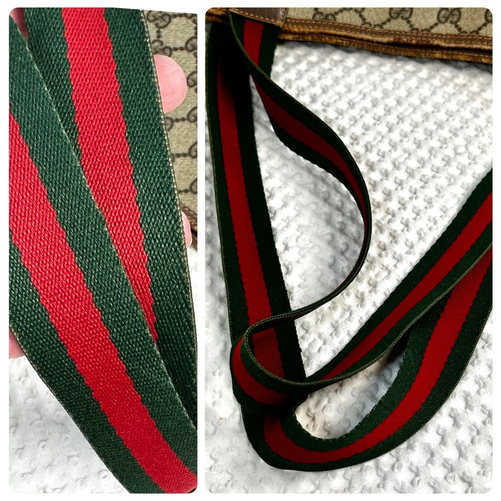 ❤️Vintage Gucci Web Strap Tote GG Supreme Canvas - Picture 9 of 15